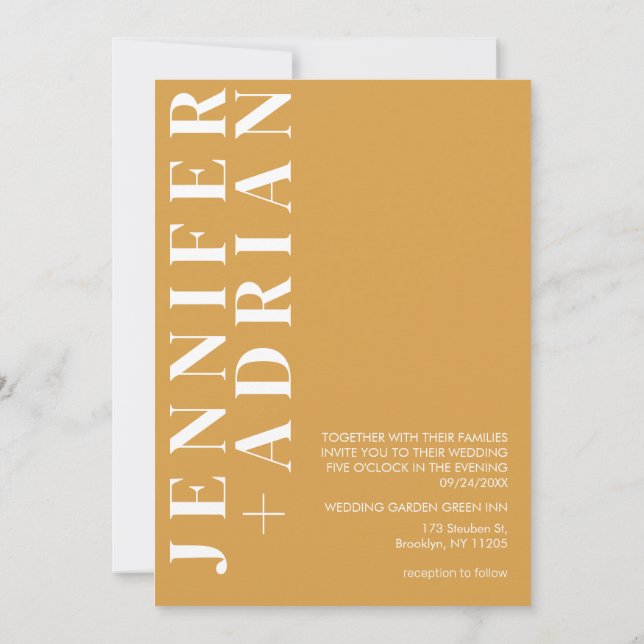 Minimalist Wedding Invitation (Back)