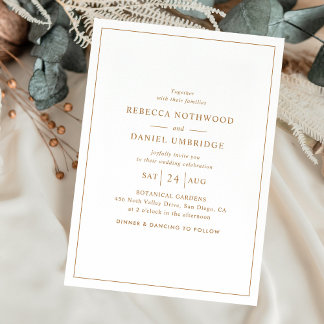 Minimalist Wedding  Invitation