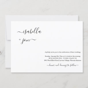 Minimalist Wedding Invitation