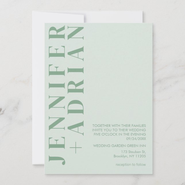 Minimalist Wedding Invitation (Back)