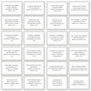 Minimalist Wedding Invitation Address Stickers