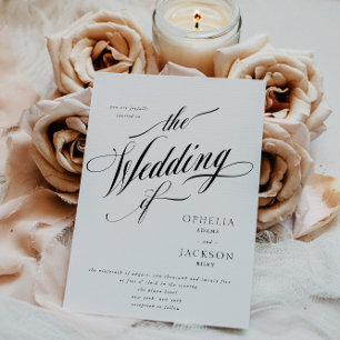 Minimalist Wedding Invitation - Classic Wedding 