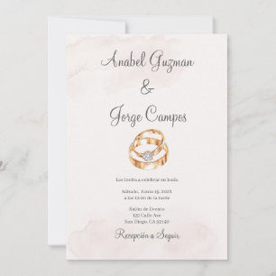 Minimalist wedding invitation in spanish