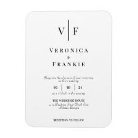 Minimalist Wedding Invitation Magnet