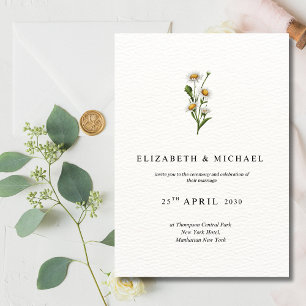 Minimalist Wedding Invitation, Modern Elegant  Invitation