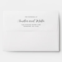 Minimalist Wedding Invitation Return Address
