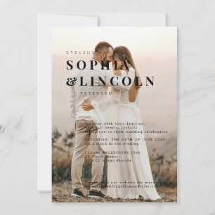 Minimalist Wedding Invitation Template Editable