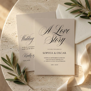 Minimalist Wedding Invitation with QR Code 