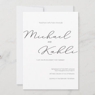 Minimalist Wedding Invitations