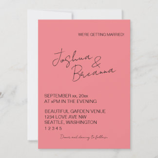 Minimalist Wedding Invite