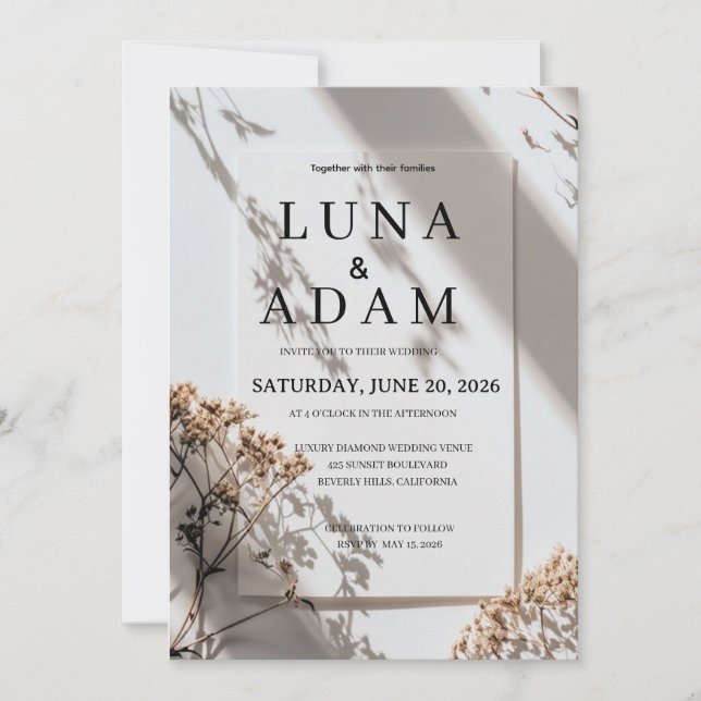 Minimalist Wedding Invite (Front)