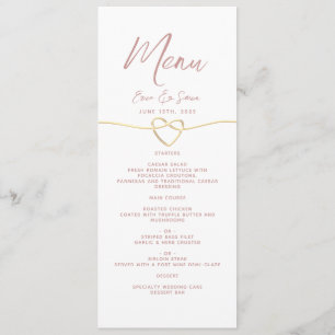 Minimalist Wedding Menu