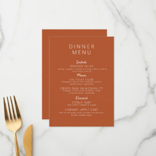 Minimalist Wedding Menu Poster Simple Wedding