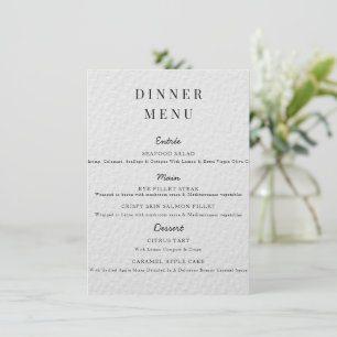 Minimalist Wedding Menu Poster Simple Wedding