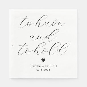 Minimalist Wedding minimalist wedding napkin, wed Napkin