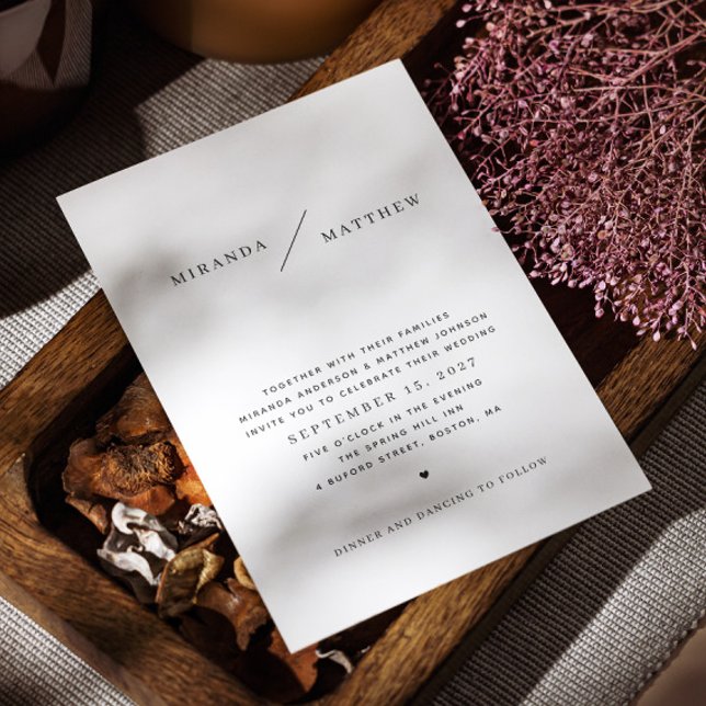 Minimalist Wedding | Modern Simple Typography Invitation (Creator Uploaded)
