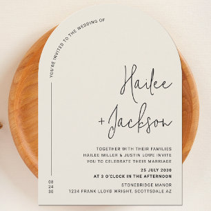 Minimalist Wedding Modern Stylish Simple Design Invitation