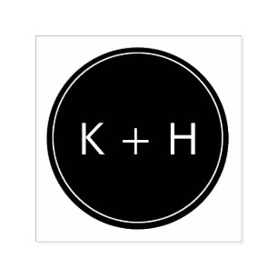 Minimalist Wedding Monogram Stamp