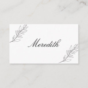 Minimalist Wedding Name Place Cards