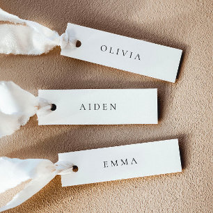 Minimalist Wedding Name Place Cards