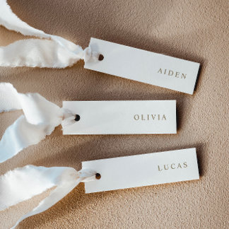 Minimalist Wedding Name Place Cards
