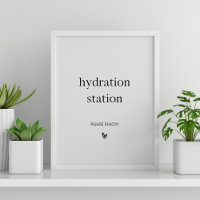 Minimalist Wedding Nurse Hydration Station Drink