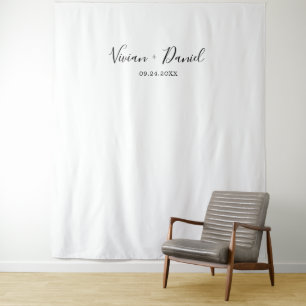 Minimalist Wedding Photo Backdrop Tapestry