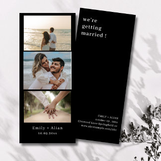 Minimalist Wedding Photo booth strip frame elegent Save The Date