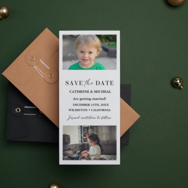 Minimalist Wedding Photo booth strip frame  Save The Date (Creator Uploaded)