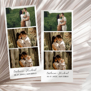 Minimalist Wedding Photo booth strip frame  Save The Date