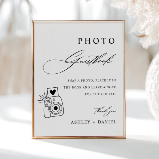 Minimalist Wedding Photo Guestbook Poster (Creator Uploaded)