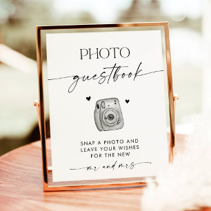 Minimalist Wedding Photo Guestbook Sign