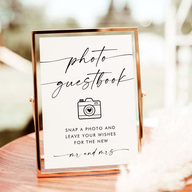 Minimalist Wedding Photo Guestbook Sign (Creator Uploaded)