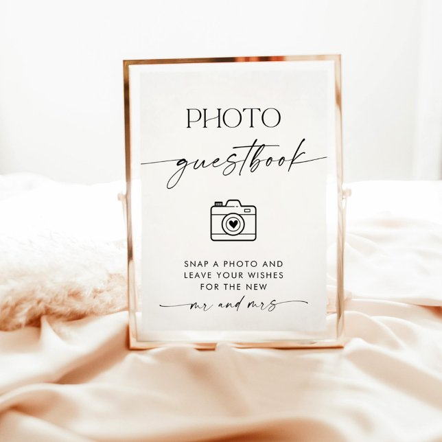 Minimalist Wedding Photo Guestbook Sign,  Invitati Invitation (Creator Uploaded)