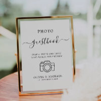 Minimalist Wedding Photo Guestbook Sign,