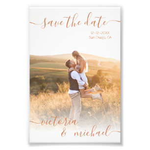 Minimalist Wedding Photo Save the date Print