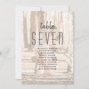 Minimalist Wedding Photo Seating Chart