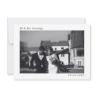 Minimalist Wedding Photo Thank You Card