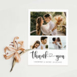Minimalist Wedding Photo Thank You Card<br><div class="desc">Minimalist and elegant wedding thank you card featuring script typography. Text and messages can be edited on the back of the card. For more advanced customisation of this design,  e.g. changing layout,  font or text size please click the "CUSTOMIZE" button above. Please contact me for any questions!</div>
