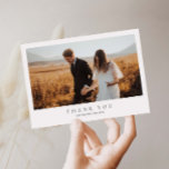 Minimalist Wedding Photo Thank You Card<br><div class="desc">Minimalist and elegant wedding thank you card. Text and messages can be edited on the back of the card. For more advanced customisation of this design,  e.g. changing layout,  font or text size please click the "CUSTOMIZE" button above. Please contact me for any questions!</div>