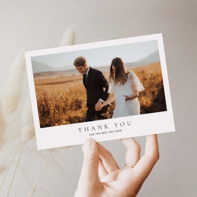 Minimalist Wedding Photo Thank You Card (Creator Uploaded)