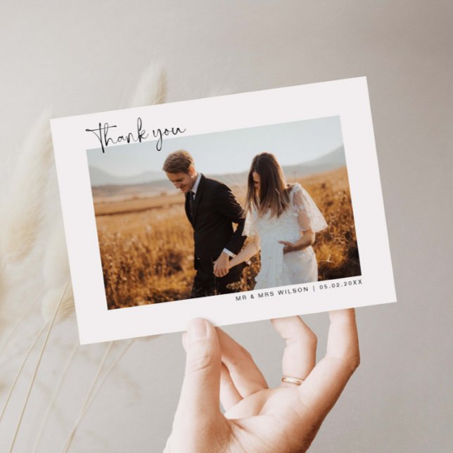 Minimalist Wedding Photo Thank You Card (Creator Uploaded)