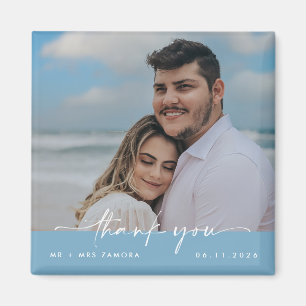 Minimalist Wedding Photo Thank You  Magnet