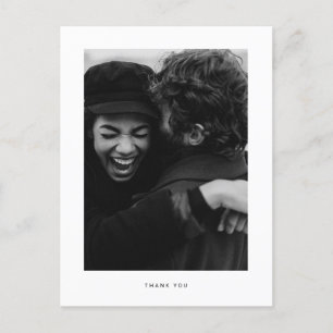 Minimalist Wedding Photo Thank you Postcard