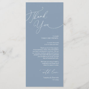 Minimalist Wedding Place Setting Thank You Card