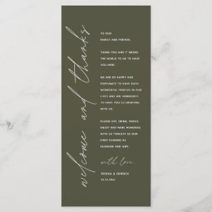 Minimalist Wedding Place Setting Thank You Card