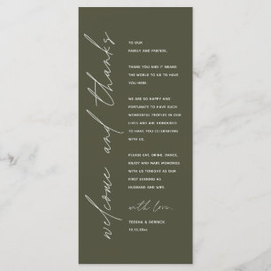 Minimalist Wedding Place Setting Thank You Card