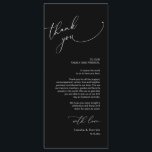 Minimalist Wedding Place Setting Thank You Card<br><div class="desc">This is the Modern romantic classy calligraphy, in black and white themed, Place Setting Thank You Cards. Share the love and show your appreciation to your guests, when they sit down at their seat and read this personalised charming thank you place setting card. It's a wonderful way to kick off...</div>