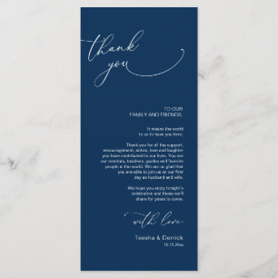 Minimalist Wedding Place Setting Thank You Card
