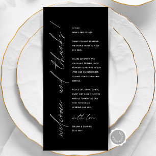 Minimalist Wedding Place Setting Thank You Card